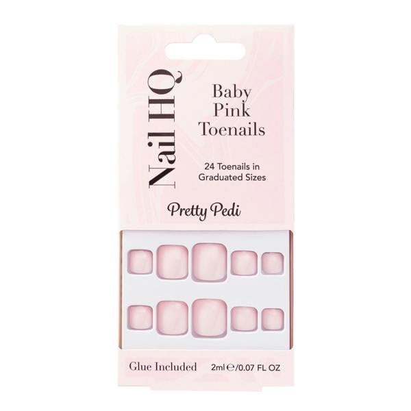 Nail HQ Baby Pink Toenails (24 Pieces)
