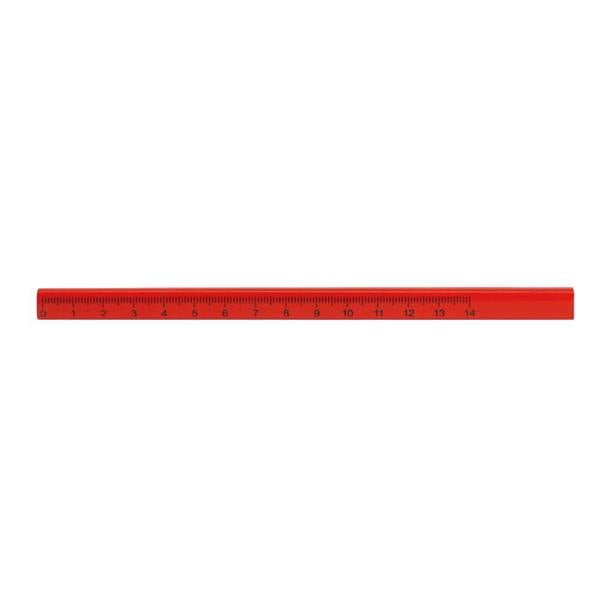 MidOcean Maderos Pencil With Ruler - Red - 