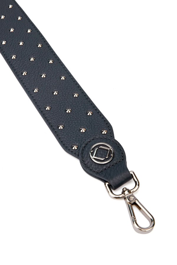 KeriKit England Stevie Studded Leather Strap With Silver Hardware - Navy (Limited Edition)