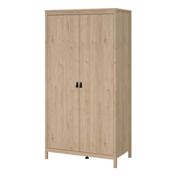 Wyld Haus Wildberry Natural Oak Wood Wardrobe 2 Doors