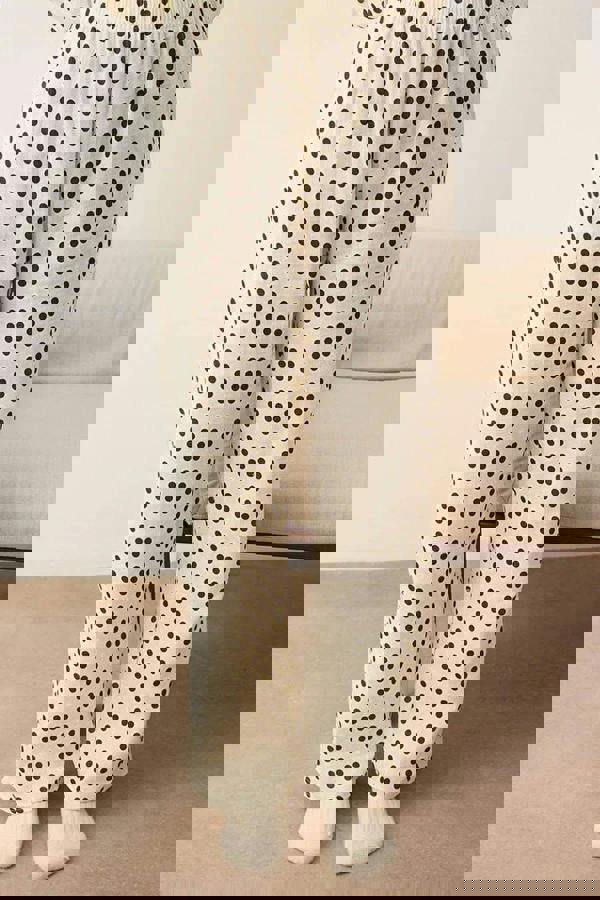 WOVCOR 2-Piece 100% Cotton Polka Dot Muslin Woven Pajama Set