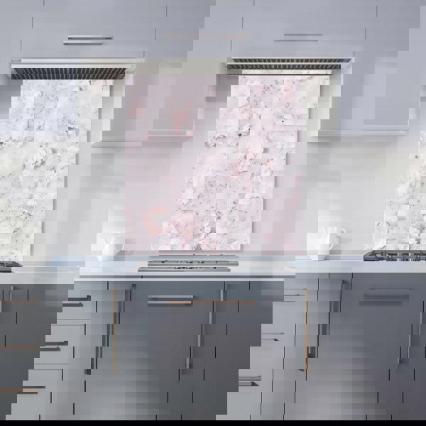 Warren Reed - Designer Pale Pink Quartz Effect Kitchen Splashback