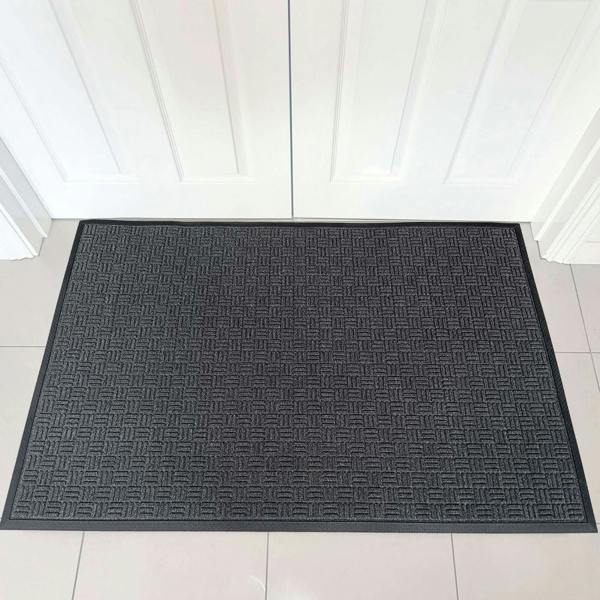 Ultralux Indoor/Outdoor Entrance Mat – Absorbent Heavy Duty Non-Slip Rubber Back – Dark Grey – Multiple Sizes URBGR