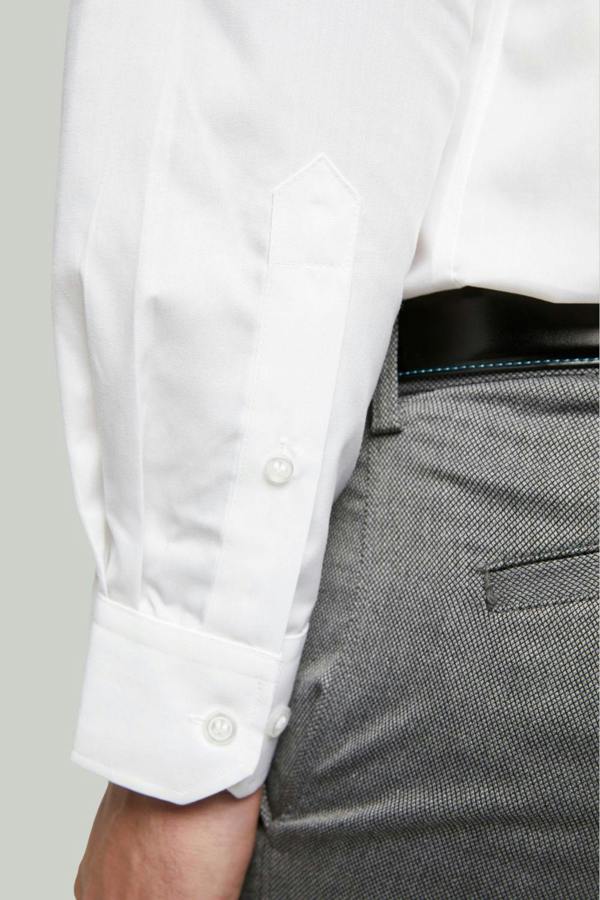 White Long Sleeve Cotton Rich Non-Iron Shirt