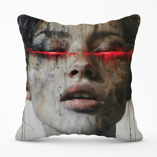 Warren Reed Abstract Face In Motion Cushions