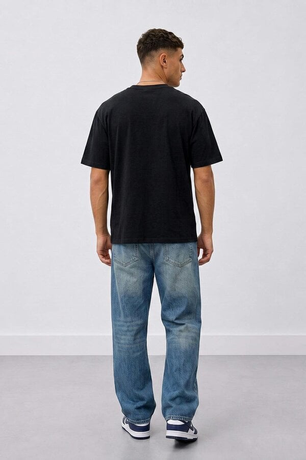 London Attitude Oversized Heavyweight Vintage Racing T-Shirt