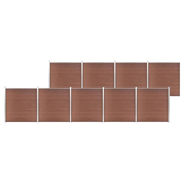 Berkfield Garden Fence WPC 1564x186 cm Brown