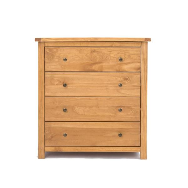 Lugo 4 Drawer Chest of Drawers Brass Knob