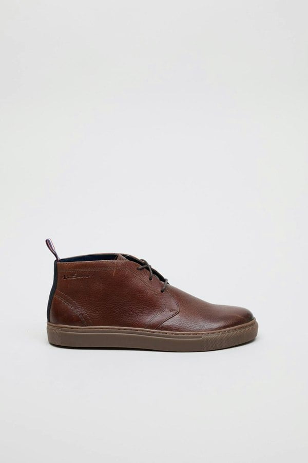 Ben Sherman - BS23510 Mens PARKA Milled Leather Boots - Brown