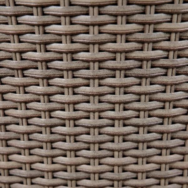 Dellonda Chester Rattan Wicker Outdoor Dining Table with Tempered Glass Top - DG67