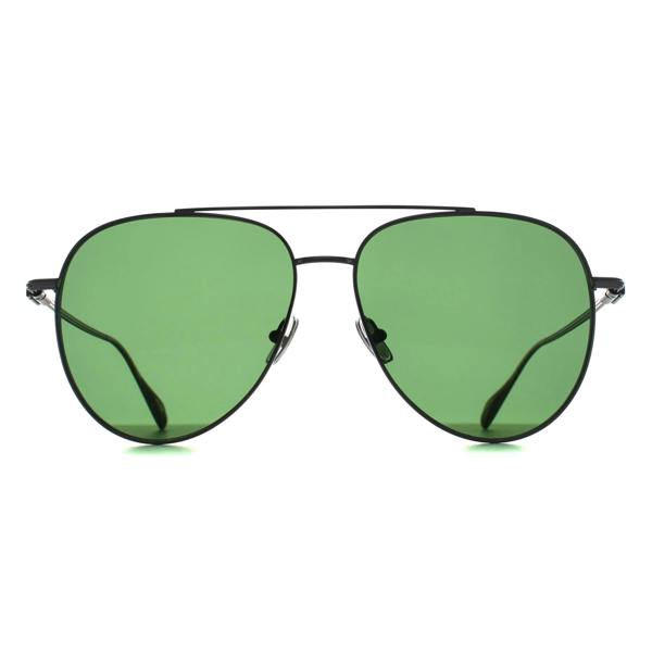 Salvatore Ferragamo Sunglasses SF308S 044 Light Ruthenium Green