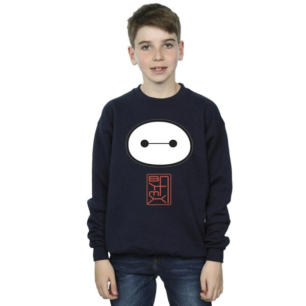 Disney Boys Big Hero 6 Baymax Icon Sweatshirt - Navy Blue