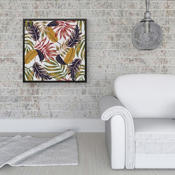 Warren Reed Hawaiian Style Jungle Leaves Framed Canvas