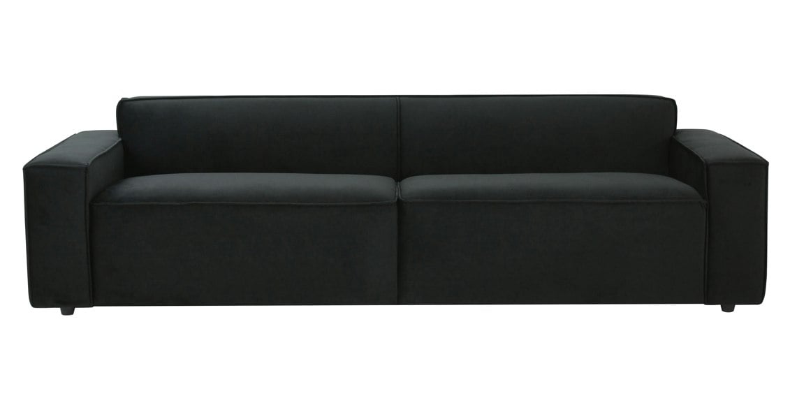 Furniture Edit Olafur Black Velvet Sofa