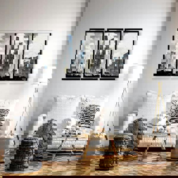 Modern Wall Art For Living Room Uk | Set of 3 Urban Skyscrapers Wall art Prints