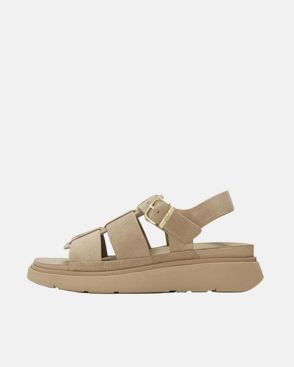 FitFlop Womens GEN-FF Suede Fisherman Sandals - Cappuccino 923 | CHO | Designer Womens Sandals