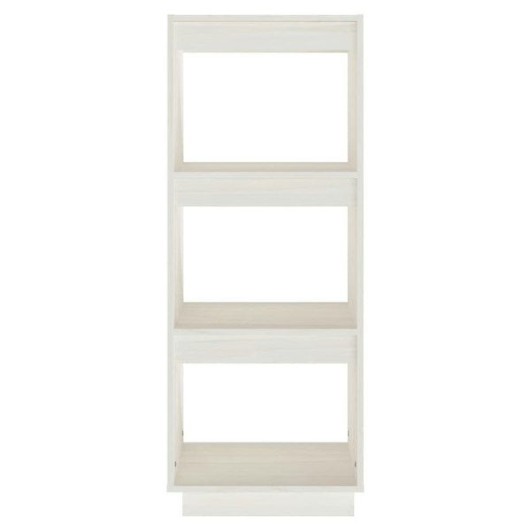 Berkfield Book Cabinet/Room Divider White 40x35x103 cm Solid Pinewood