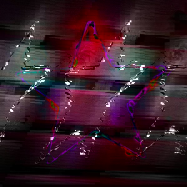 Samuel Alexander 2.6m Set of 10 Star Curtain Lights 227 Rainbow LEDs Microbrights String Lights