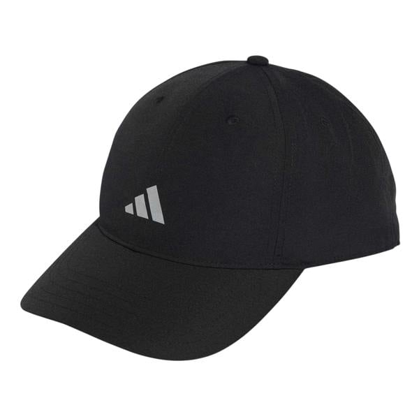 Adidas Mens Run Essentials Logo Running Baseball Cap - Black/Silver - 