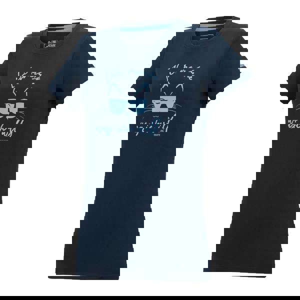 Regatta Womens/Ladies Fingal Slogan Cat T-Shirt - Navy Blue - 