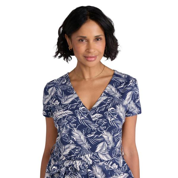 Mountain Warehouse Womens/Ladies Santorini Leaves Wrap Jumpsuit - Dark Blue - 