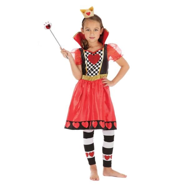 Bristol Novelty Childrens/Girls Queen Of Hearts Costume - Red/Black/White