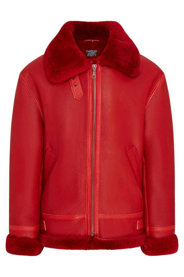 Infinity Leather Mens B3 Bomber RAF Aviator Sheepskin Jacket -Wyndham