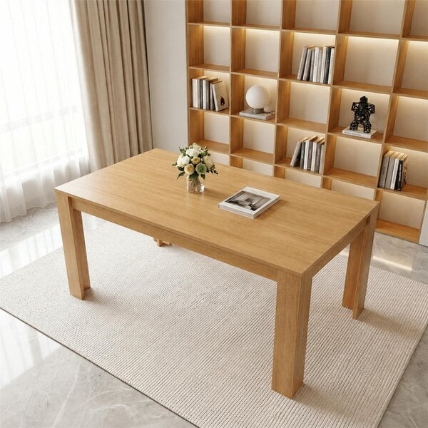Kosy Koala Dining Table Set Oak Effect Table With 4 Cream Plastic Chairs Dining Room Furniture