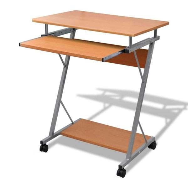 Berkfield Compact Computer Desk with Pull-out Keyboard Tray Brown