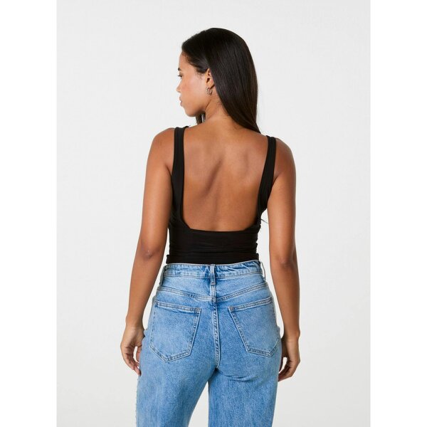Pink Vanilla Lace Trim V Neck Crop Top