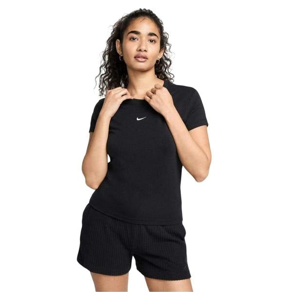 Nike Womens/Ladies Chill Knitted T-Shirt - Black/White - 