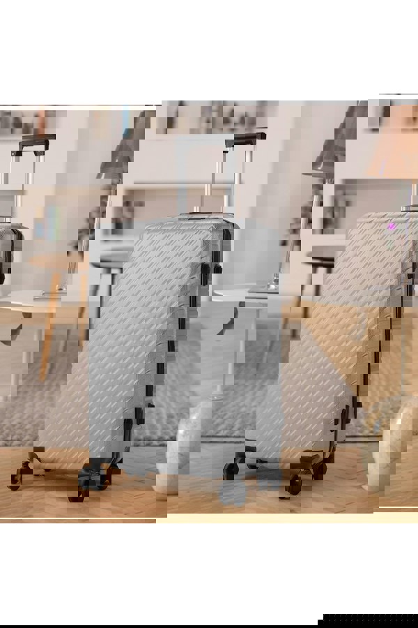 Living and Home Grey Suitcase with Combination Lock 24" Grey