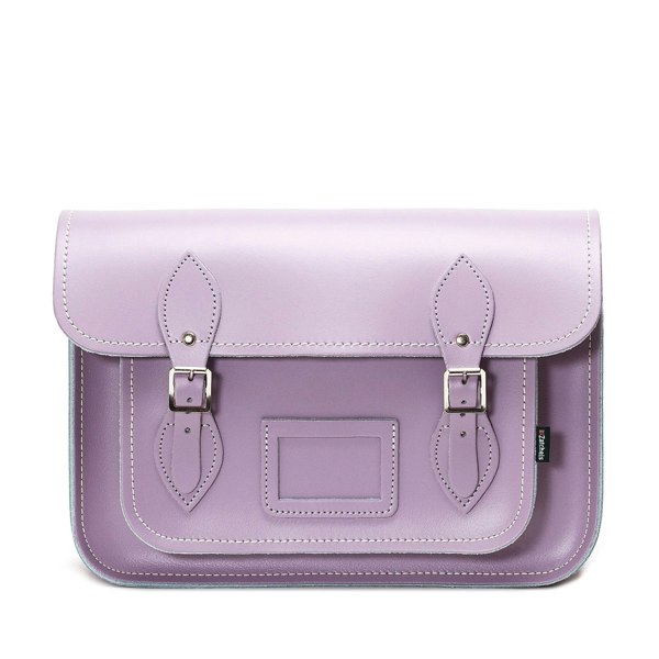 Zatchels Handmade Leather Satchel - Pastel Violet