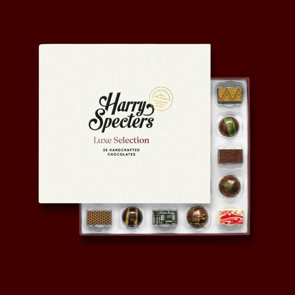 A luxury chocolate box for a special occasion featuring 25 artisan chocolates