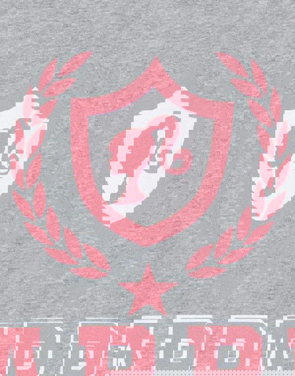 Barbie Womens Grey Collegiate Logo Short Sleeved T-Shirt