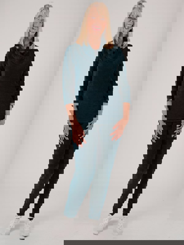 PennyPlain Ribbed Velour Trousers - Peacock