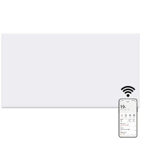 MYLEK Panel Space Heater White 1.5KW Eco, Smart and WiFi App Slimline Low Energy - Wall Mounted, Bathroom IPX4