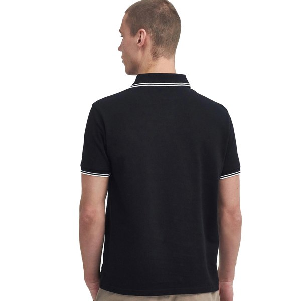 Barbour International Evan Tipped Polo Shirt Black