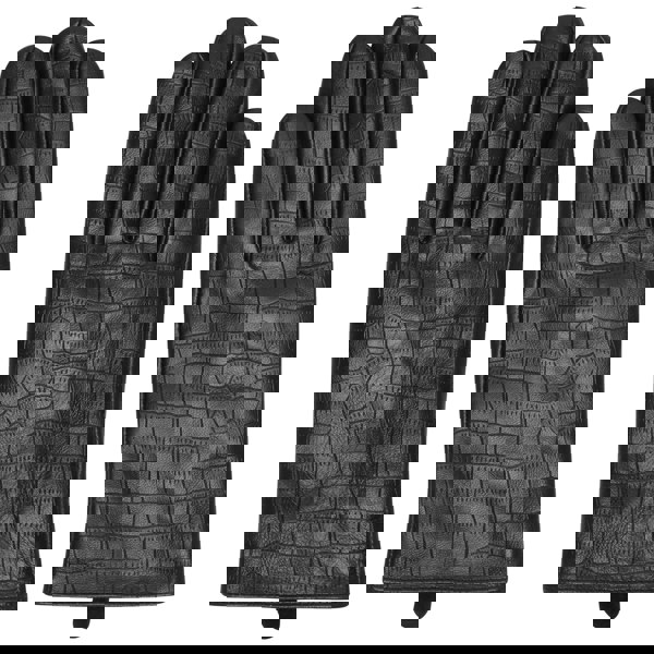 Barneys Originals Women's Croc Print Leather Gloves