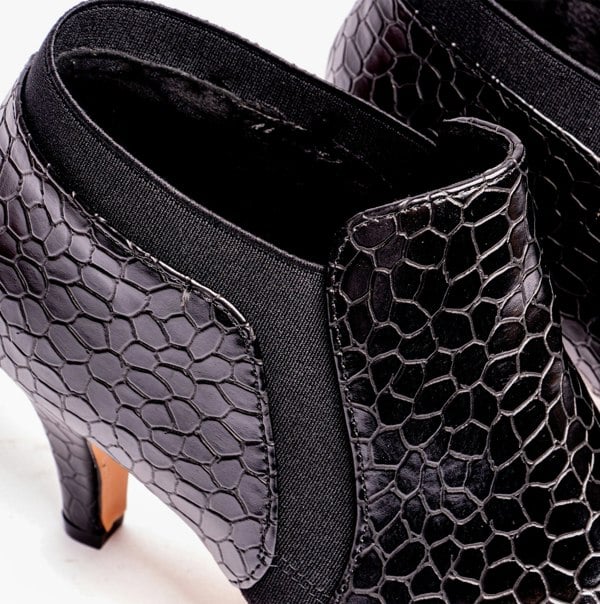 Lotus KRISTINA Womens Shoes Black Croc