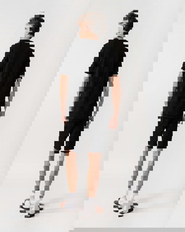 BOSS Orange Mix & Match Mens Loungewear T-Shirt with Embroidered Logo - Black 001 back