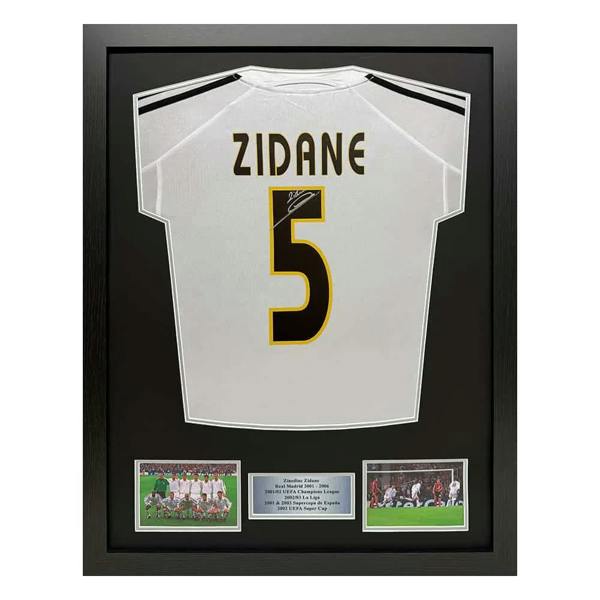 Unbranded Framed Zinedine Zidane signed Real Madrid 2004-05 shirt