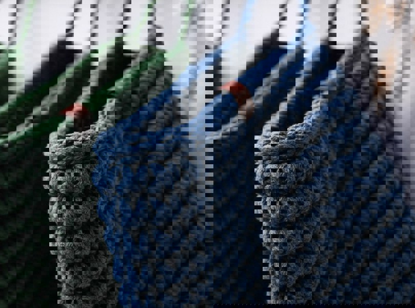Zuri House Crochet hanging bags | PETROL