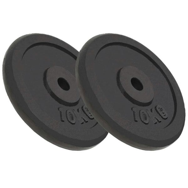 Berkfield Weight Plates 2 pcs 2x10 kg Cast Iron