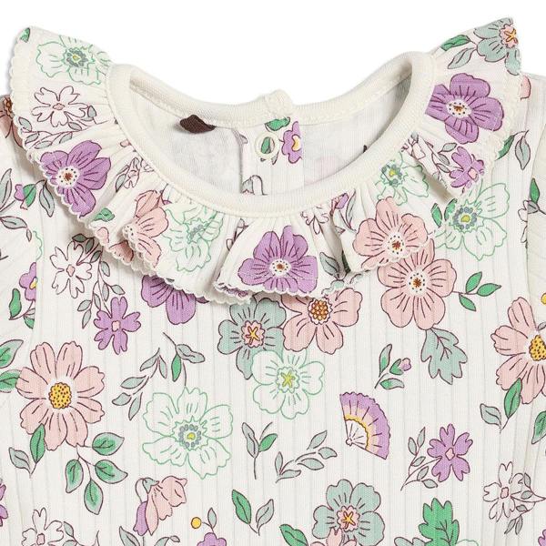 Mini Cuddles Baby Girls 3pk Floral Printed Bodysuits, Multicolour
