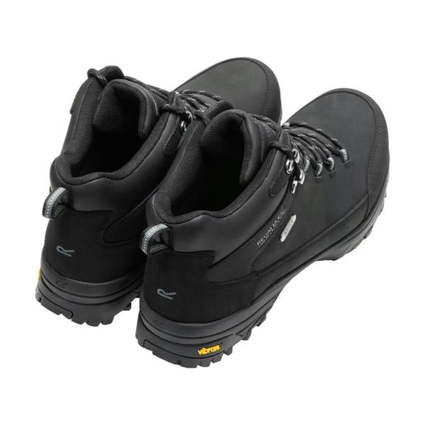 Regatta Mens Burrell Leather Walking Boots - Black - 