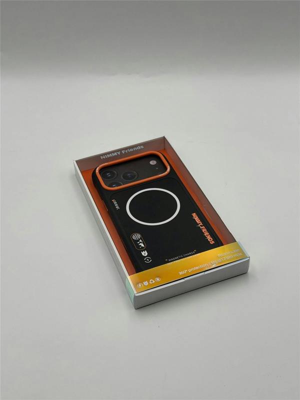 Nimmy Friends Nimmy Cool & Cute 2.0 Case with MagSafe for iPhone 17 Pro Max 6.9" Black Orange - N-YJKM-CX2.0-IP17-PRO-MAX-01