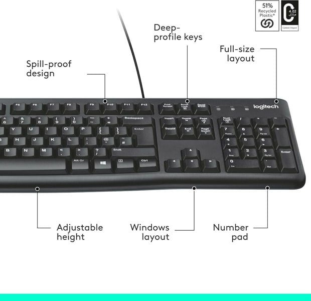 Logitech K120 Wired Keyboard