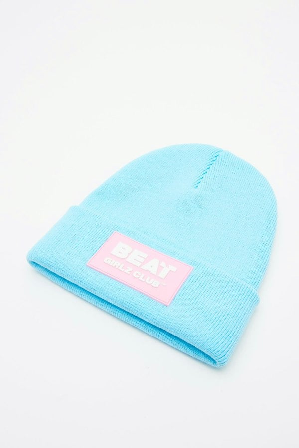 Beat Girlz Club Girlz Pastel Logo Beanie Hat - Miami Blue