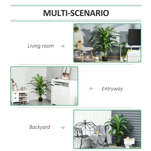 Wyld Haus Baketto Set Of 2 Artificial Dracaena Style Plants For Interior Spaces